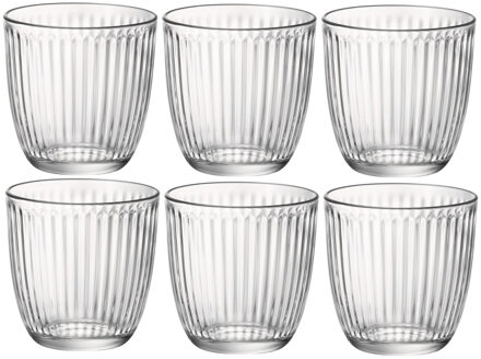 Bormioli Rocco Set van 6x stuks waterglazen/drinkglazen transparant 290 ml - Drinkglazen