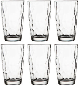 Bormioli Rocco Tumbler waterglazen/sapglazen Diamond Dof - 18x stuks - 470 ml