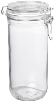 Bormioli Rocco Voorraad/weck pot - glas - transparant - 21 x 10 cm - 1 L - Weckpotten