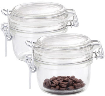 Bormioli Rocco Voorraad/weckpot - 2x - transparant - glas - 8 x 7 cm - 125 ml - Bormioli Rocco