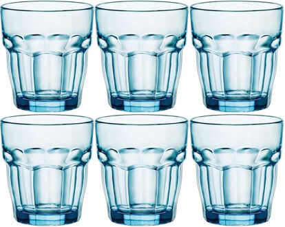 Bormioli Rocco water drinkglazen - 18x stuks - blauw transparant - 270 ml