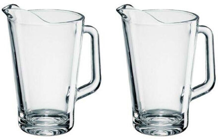 Bormioli Rocco water karaf - 2x - glas - 1,5 Liter - Conic - Sapkan - waterkan - schenkkan - Pitcher