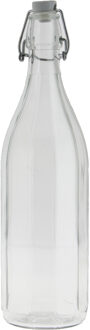 Bormioli Rocco waterfles met beugeldop - helder transparant - 1000 ml - Giara home deco fles - Decoratieve flessen