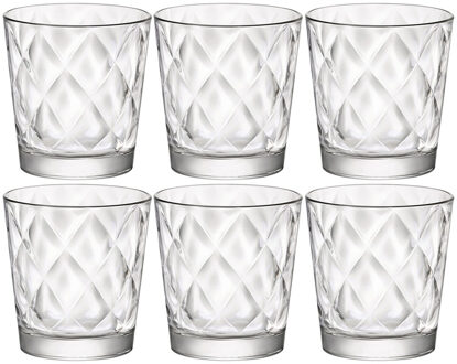 Bormioli Rocco waterglazen - 6x stuks - 240 ml - reli?f - sap/water/drinkglazen Transparant