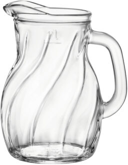 Bormioli Rocco Waterkan - 1 liter - D15 x H19 cm - glas - schenkkan - sapkan - kannen