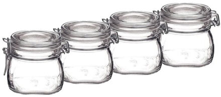 Bormioli Rocco Weckpot - 12x - 500 ml - met rubberen ring - inmaakpot - beugelsluiting