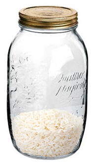 Bormioli Rocco Weckpot/inmaakpot - 1,5 Liter - glas - met draaideksel - 21 x 10 cm