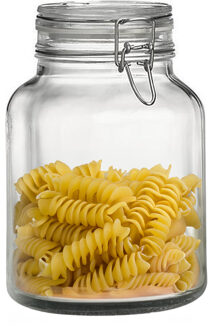 Bormioli Rocco Weckpot/inmaakpot - 2L - glas - met beugelsluiting - luchtdicht - 12 x 22 cm