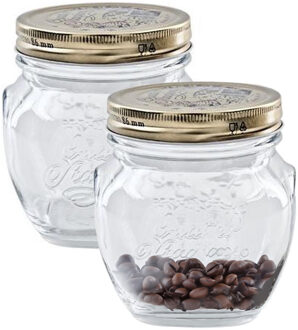 Bormioli Rocco Weckpot/inmaakpot - 2x - met schroefdeksel - 500 ml - Bormioli Rocco