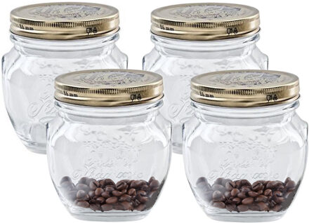 Bormioli Rocco Weckpot/inmaakpot - 4x - met schroefdeksel - 500 ml - Bormioli Rocco