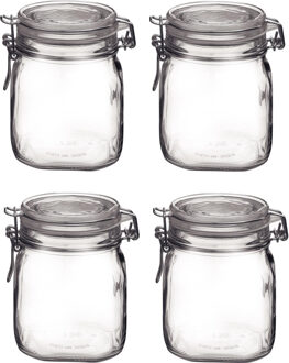 Bormioli Rocco Weckpot/inmaakpot - 6x - 750 ML - glas - met beugelsluiting - luchtdicht - 10 x 13 cm