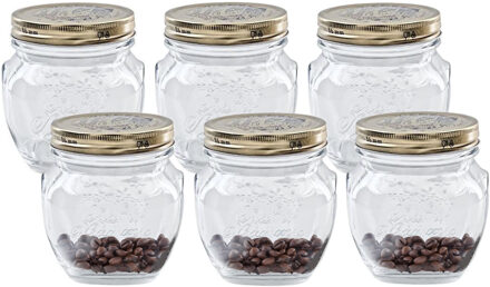 Bormioli Rocco Weckpot/inmaakpot - 6x - met schroefdeksel - 500 ml - Bormioli Rocco