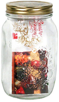 Bormioli Voorraadpot / voorraadbus - met schroefdop - 0,5 liter - glas - Transparant