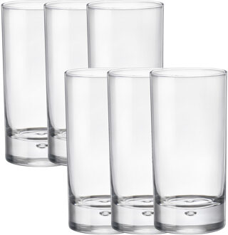 Bormioli Waterglazen/drinkglazen - 6x stuks - 375 ml - van glas - Waterglazen - Glazen Transparant