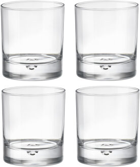 Bormioli Whisky tumbler glazen - 12x - Barglass serie - transparant - 280 ml