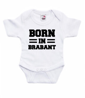 Born in Brabant kraamcadeau rompertje wit jongens en meisjes 56 (1-2 maanden)