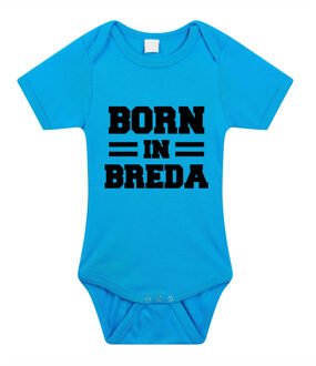 Born in Breda kraamcadeau rompertje blauw jongens 92 (18-24 maanden)