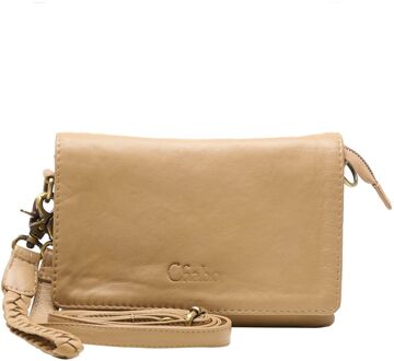 Borneo Style caramel damestas polstasje Bruin - H 15 x B 21 x D 2 cm