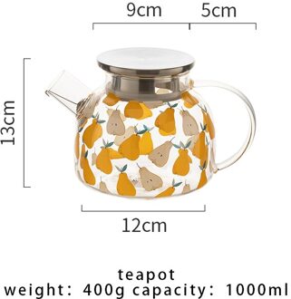 Borosilicaatglas Theepot Mouw Met Filter Hittebestendige Theepot Cup Voor Kantoor En Thuis Cooling Theepot Mouwen Thee Pot Set teapot