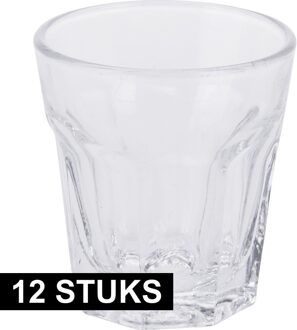 Borrel of shotjes glazen - 12x stuks - van 40 ml - shotglaasjes