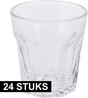 Borrel of shotjes glazen - 24x stuks - van 40 ml - shotglaasjes Transparant