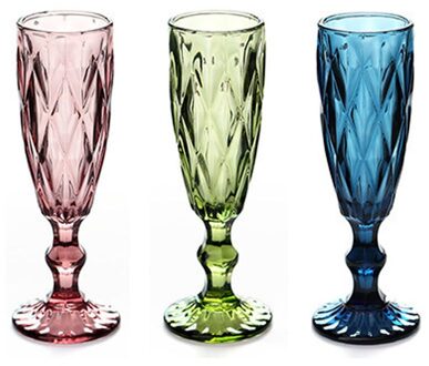 Borrelglaasjes Set Kopjes Champagne Bril Glas Cup Bar Glaswerk Wijnglas Three rhombus cups