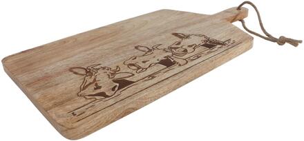 Borrelpank Cow naturel mango 50x25x1,5cm