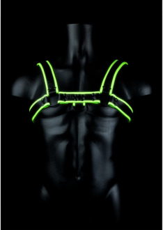 Borst Bulldog Harnas - Glow in the Dark - S/M