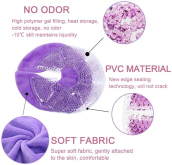 Borst Ice Pack 2 Pack Borst Pack Cooling Borst Gel Pads Met Zachte Backing Voor Van Borstvoeding, Mastitis, stuwing paars