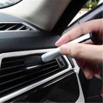 Borstel Borstel Auto Zilver Luchtconditioning Vent Interieur Outlet Dashboard Zachte