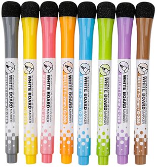 Borstel Gekleurde Whiteboard Pennen Whiteboard Marker Voor School Office Home 8Pc 2Ml