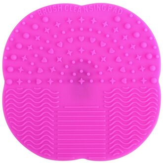 Borstel Schoonmaak Tool Basic Make-Up Producten Scrubber Borstel Board Niet Giftig 1 Pc Silicone Make Brush Cleaner Pad Maken up Wassen 05 roos rood