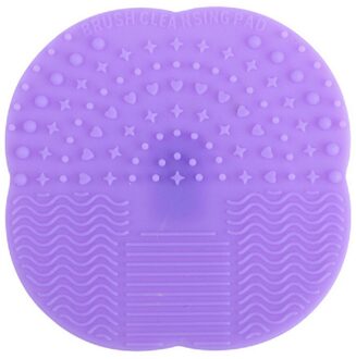 Borstel Schoonmaak Tool Basic Make-Up Producten Scrubber Borstel Board Niet Giftig 1 Pc Silicone Make Brush Cleaner Pad Maken up Wassen 07 licht paars