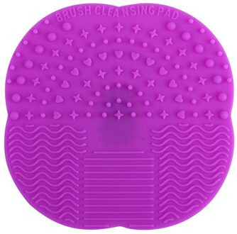 Borstel Schoonmaak Tool Basic Make-Up Producten Scrubber Borstel Board Niet Giftig 1 Pc Silicone Make Brush Cleaner Pad Maken up Wassen 08 donker paars