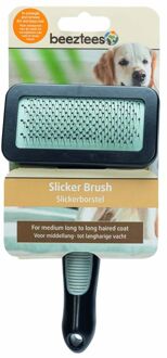 borstels - Middel - 18x10 cm - Zwart/Grijs