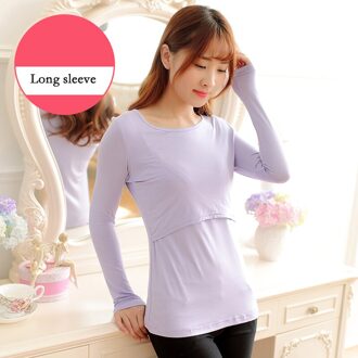 Borstvoeding Tops Uit Mode Herfst Lange Mouwen T-Shirts Voeden Kleren Herfst En Winter Dieptepunt Shirt Herfst Kleding Paars