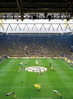 Borussia Dortmund Fan Choreo Vlies Fotobehang 192x260cm 4-banen