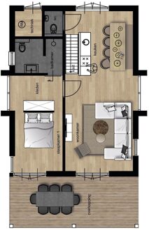 Bos Villa met hottub & sauna - 8 persoons
