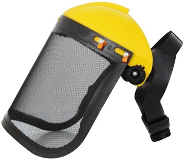 Bosbouw Kettingzaag Veiligheid Helm Bosmaaier Trimmer Beschermende Hoed Elektrische Grasmaaier Trimmer Beschermende Masker Logging Beschermen geel 39x20x20cm