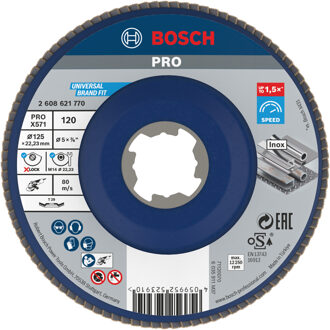 Bosch Accessoires X-LOCK Lamellenschijf schuin, kunststof Ø125mm, G 120, X571,
Best for Metal - 2608621770