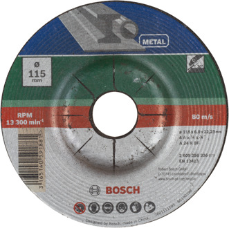 Bosch afbraam gebogen schijf voor metaal - 115 mm