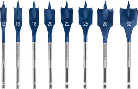 Bosch Blauw Bosch Accessoires EXPERT Speedborenset Self Cut Speed | 8-delige | 12, 16, 18, 20, 22, 25, 28, 32 mm - 2608902111