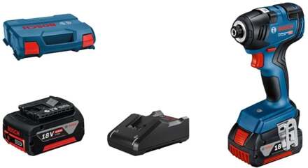 Bosch Blauw GDR 18V-200 Professional | Accu-slagschroevendraaier | 2 x 4.0 Ah accu + snellader | In L-Case - 06019J2107