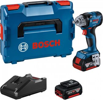 Bosch Blauw GDS 18V-330 HC Accu Slagmoeraanzetter | 330 Nm | 2 x 5,0 Ah accu + oplader | In L-Boxx - 06019L5003