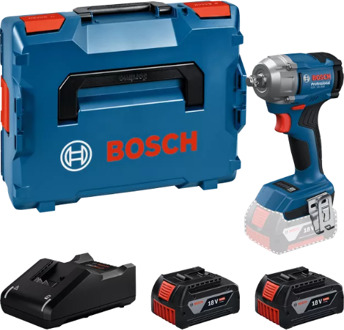 Bosch Blauw GDS 18V-350 Accu Slagmoeraanzetter | 350 Nm | Incl. accu's en lader - 06019M5022