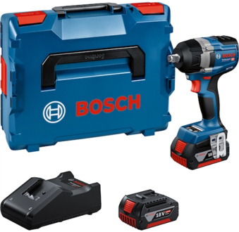 Bosch Blauw GDS 18V-750 C Accu slagmoeraanzetter | Inclusief 2x GBA 18V 5,0 Ah Accu's en lader GAL 18V-40 - 06019L9003
