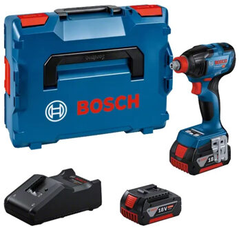 Bosch Blauw GDX 18V-210 C Professional | Accu-slag(moer)schroevendraaier | 2 x 5.0 Ah accu + snellader | In L-BOXX - 06019J0202