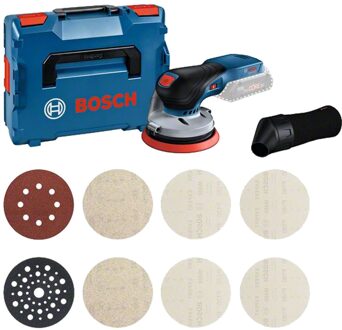 Bosch Blauw GEX 18V-125 Professional | Accu-excenterschuurmachine | 18V Zonder Accu's & Lader + M480 Starterset | In L-Boxx - 0615A5004H