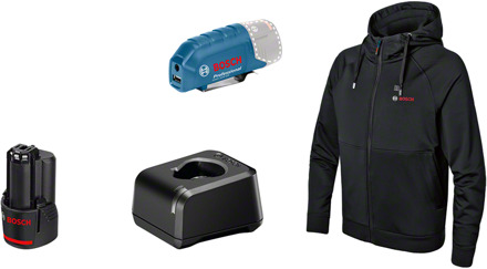 Bosch Blauw GHH 12 + 18V XA | Verwarmde hoody M | Incl. accu & lader - 06188000GC