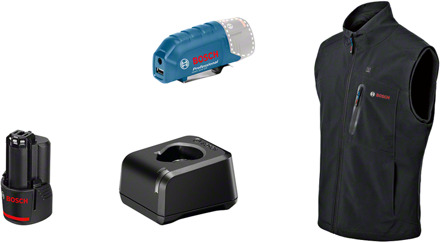 Bosch Blauw GHV 12 + 18V XA | Verwarmde bodywarmer 3XL | Incl. accu & lader - 06188000G9